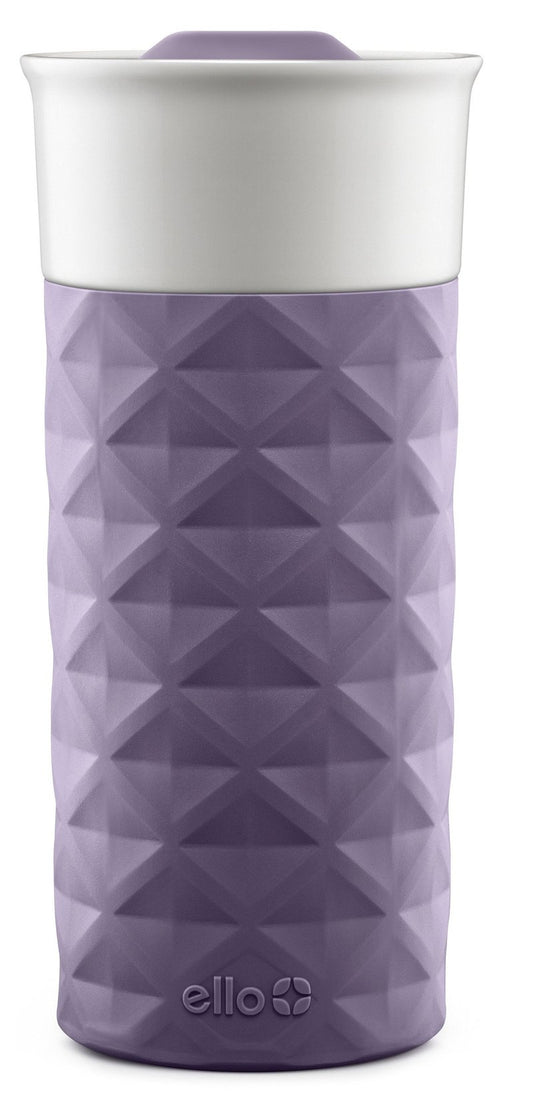 Ello Ogden 16oz Ceramic Travel Mug with Splash-Resistant Slider Lid and Protective Silicone Sleeve, Perfect for Coffee or Tea, BPA-Free, Dishwasher Safe