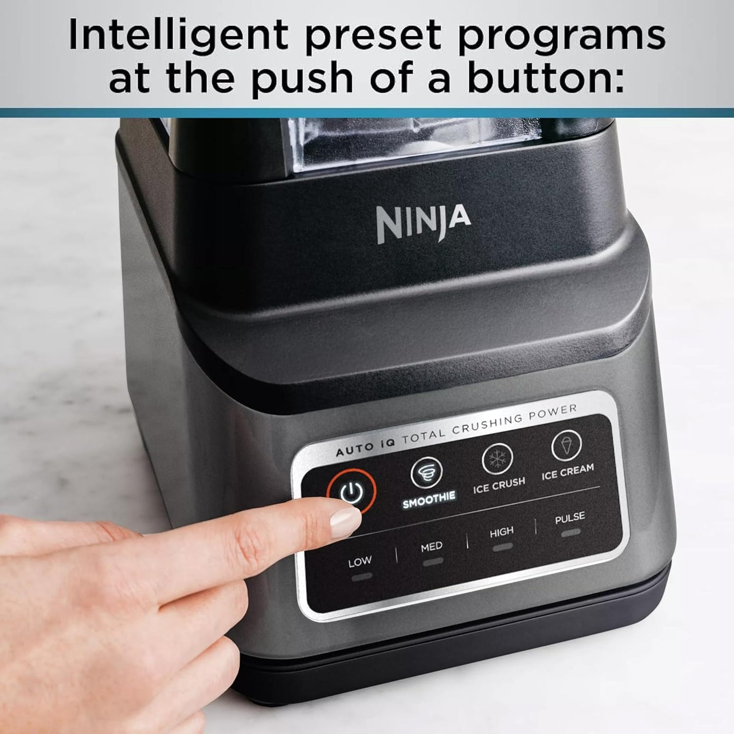 Ninja Professional Plus Blender - Powerful Smoothie & Frozen Drink Maker | 1400W, 72oz Pitcher | Dark Grey, 3 Auto IQ™ Presets