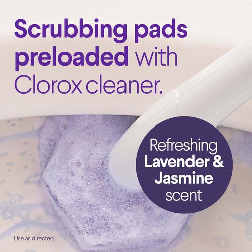 Clorox Scentiva Toilet Wand Refills - Lavender & Jasmine Scent, 10 Count for Fresh Cleaning
