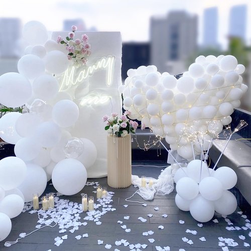 200 Pieces White Balloons Different Sizes 5 10 12 18 Inch Latex White Balloon Garland Arch Kit for Birthday Wedding Baby Shower Party Decorations
