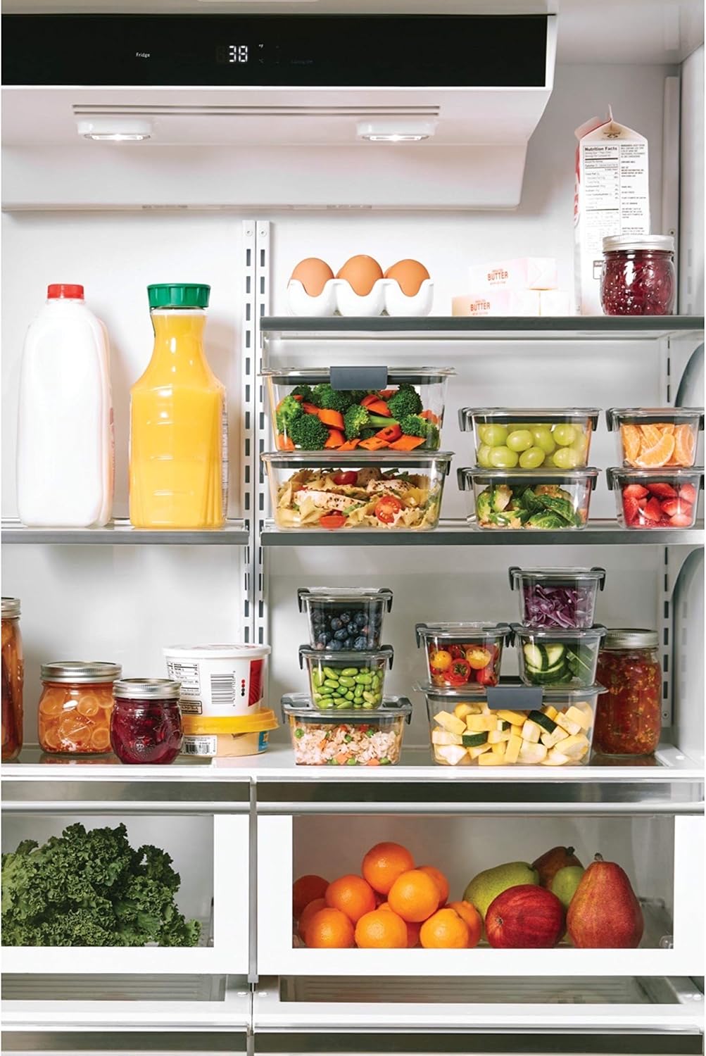 Rubbermaid Brilliance Food Storage Containers - Leak-Proof & Airtight Lids | 10-Piece Set