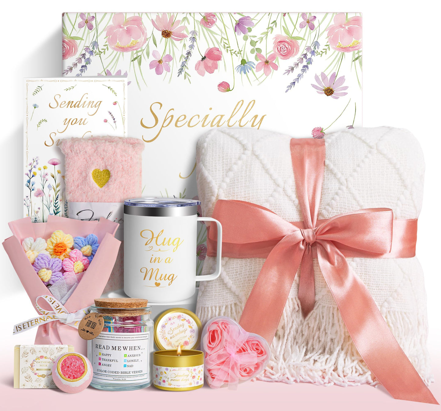 Mothers Day Gifts for Mom Wife Grandma Daughter Friends Sister, Birthday Gifts for Women Get Well Soon Self Care Relaxing Spa Gifts Baskets , Care Package Thinking of You Sympathy Gift