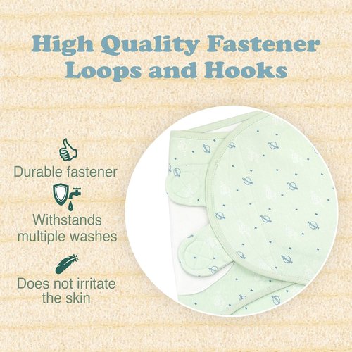 Bublo Baby Swaddles - Soft Organic Cotton Infant Sleep Sack | 3-Pack for Newborn Boys (0-3 Months)