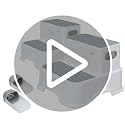 Grey & White Toddler Step Stool for Bathroom Sink & Potty Training 2-Pack - Kid-Friendly Plastic Boosters with Faucet Extenders