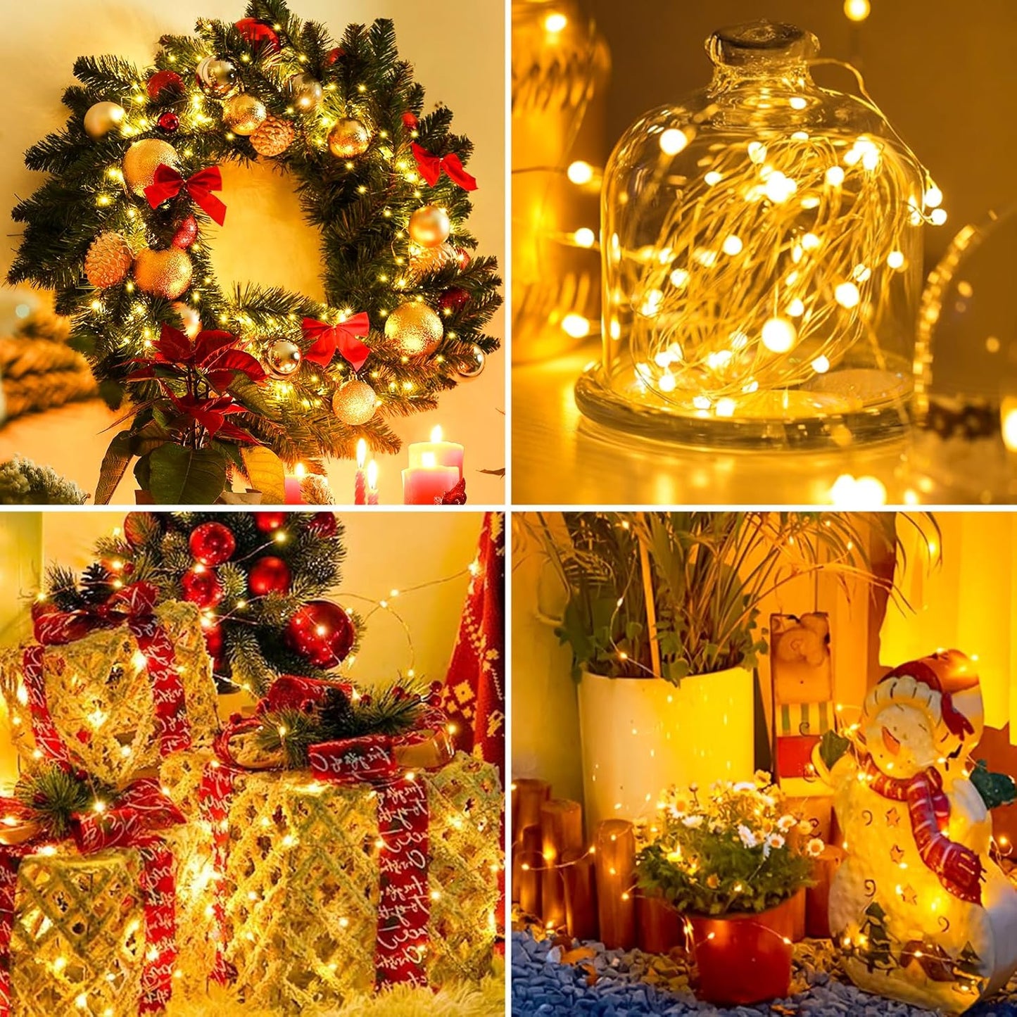 Skiennix 6 Pack Fairy Lights - 7ft Battery Operated Twinkle Lights, Waterproof for Mason Jars & DIY Decor | Warm & Cold White