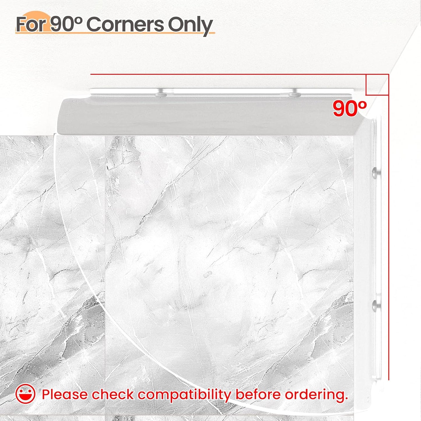 Upsimples 10-Inch Clear Acrylic Corner Floating Shelves - 4 Pack Wall-Mounted Storage Organizer for Home