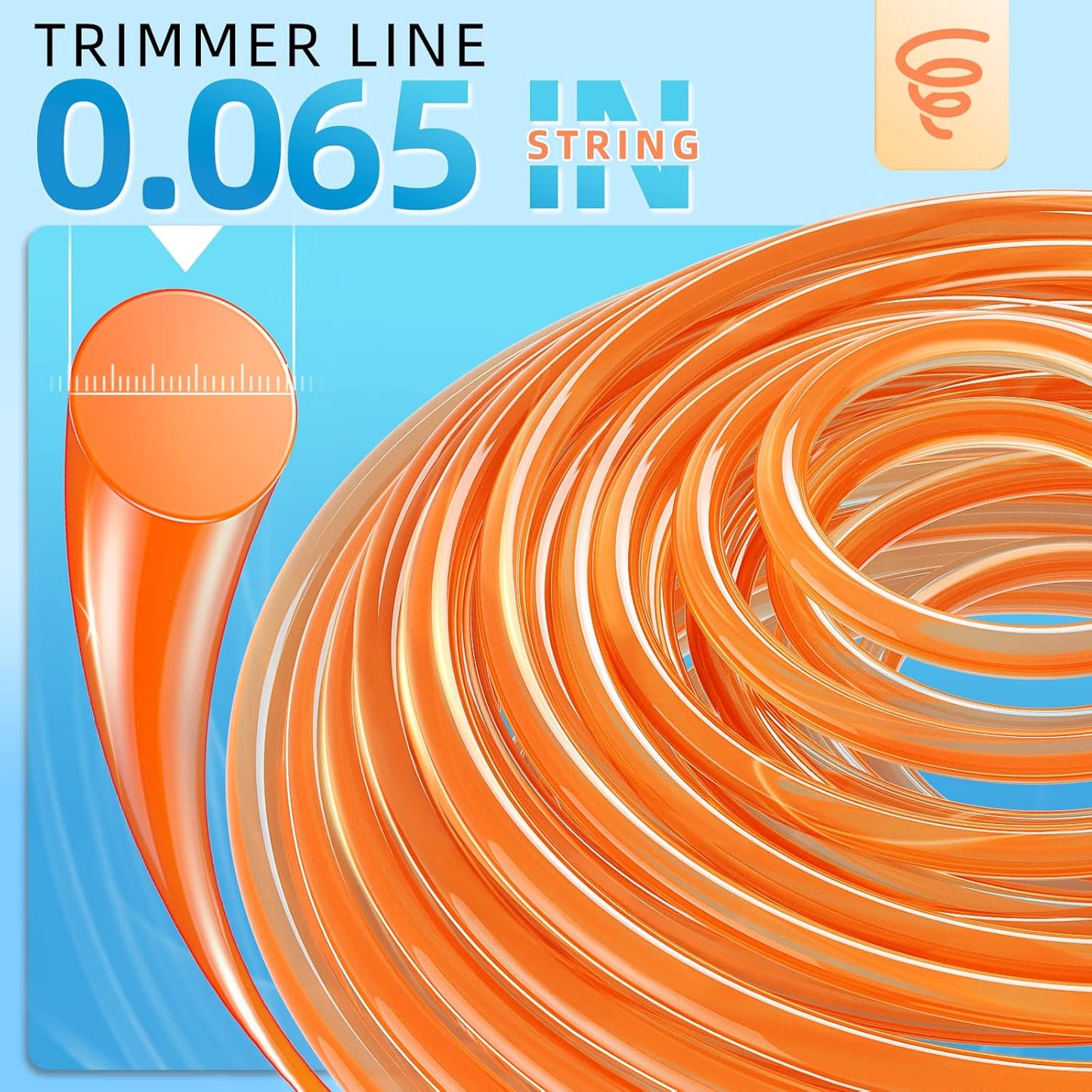 Weed Eater 065 String Trimmer Line - 580 Feet Heavy Duty Replacement for Medium & Heavy Grass