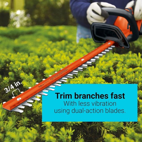 BLACK+DECKER 40V MAX* Cordless Hedge Trimmer - 24-Inch POWERDRIVE Tool Only (LHT2436B)