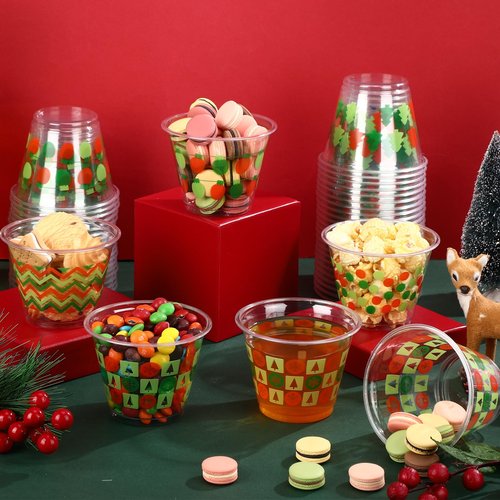 Eaasty 100 Pcs Easter Cups Bulk 9 oz Easter Party Favors Disposable Bunny Eggs Rainbow Small Clear Plastic Cups Yellow Green Pink Spring Drinking Supplies for Punch Snacks Juice