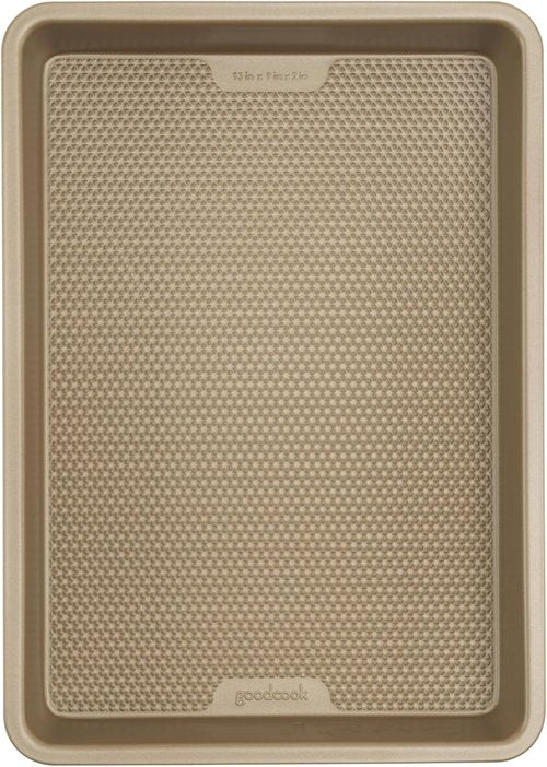 GoodCook BestBake Nonstick Bronze Baking Pan - 9" x 13" Textured Carbon Steel | Scratch-Resistant & Easy Cleanup