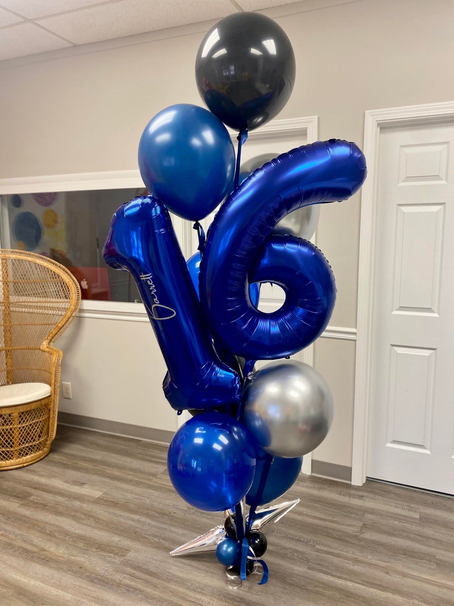 Night Blue Number 1 Balloon for First Birthday 40 Inch, 1st One Number Balloons Birthday Decorations for Girl Boy Toddler Baby