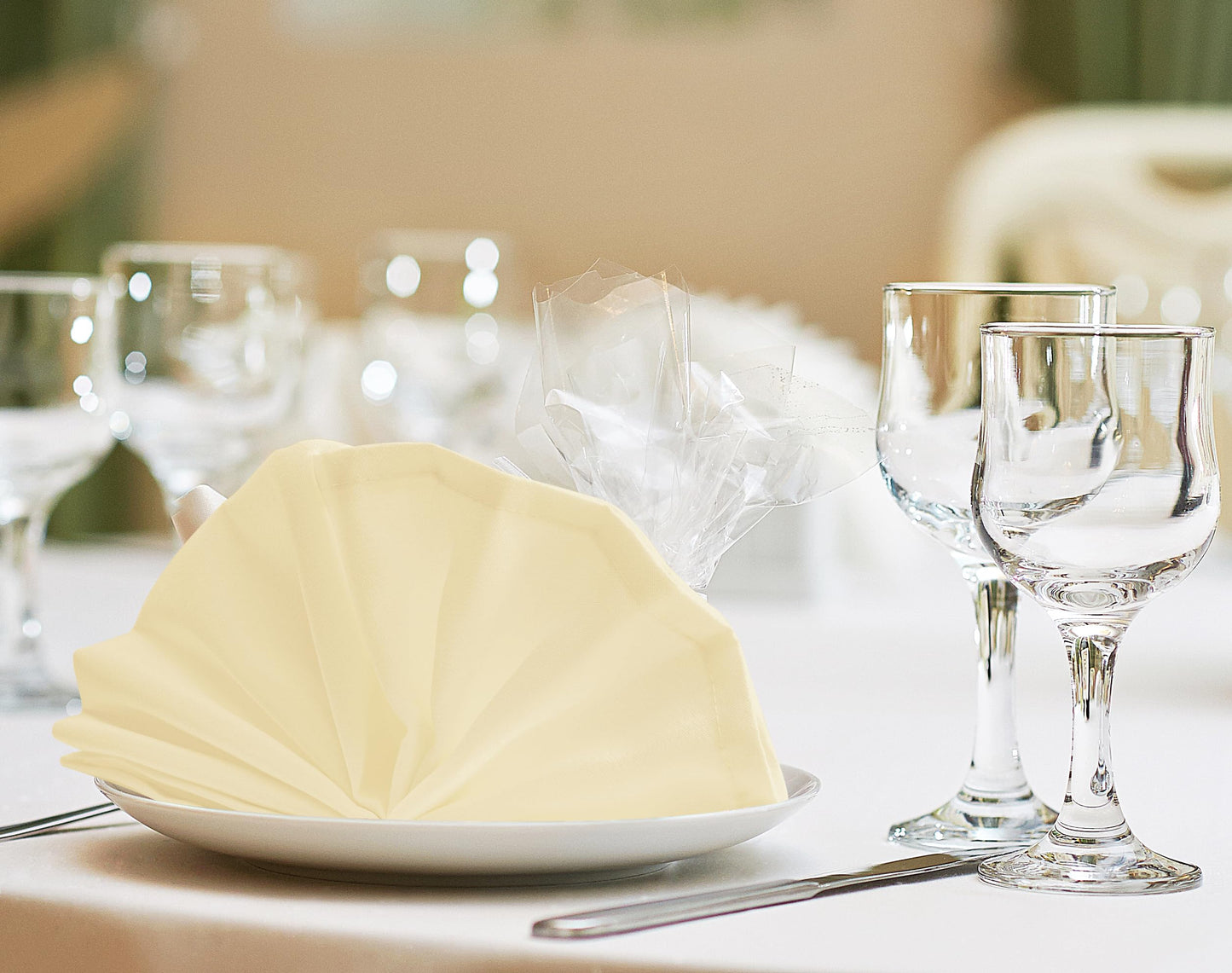 Utopia Home Ivory Cloth Napkins (12 Pack, 17x17 Inches), Ideal Dinner Napkins for Party, Wedding and Lunch/Dinner