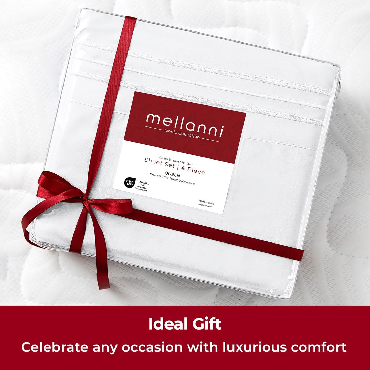 Mellanni Extra Deep Twin XL Sheets - Hotel Luxury, Ultra Soft & Cooling - 3 PC Set in White