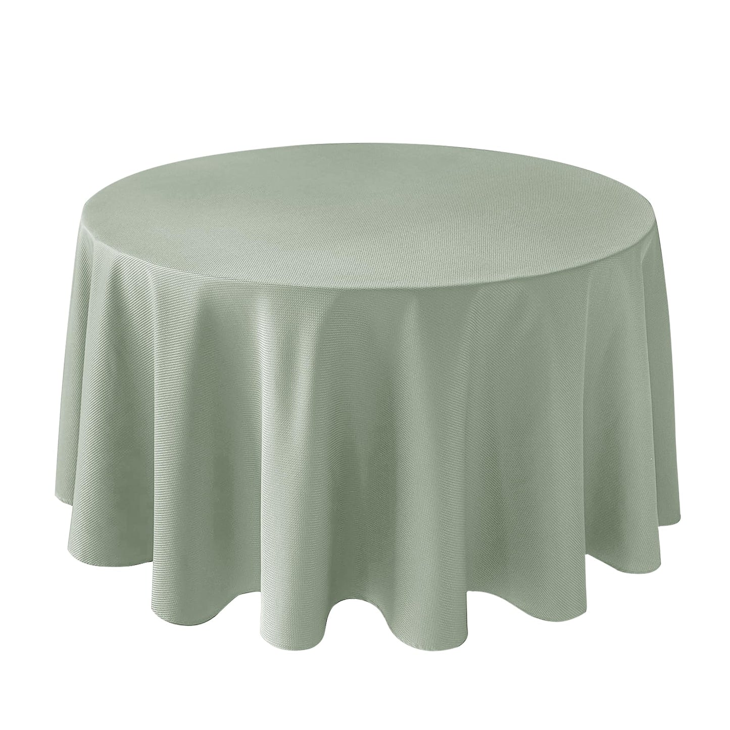 Biscaynebay Round Tablecloth 90 Inch-Sage Outdoor Fabric Table Cover-Small Circle Folding Table Cloths Linen Water Resistant Washable for Kitchen Dining Picnic Patio Outdoor Party Restaurant Tables