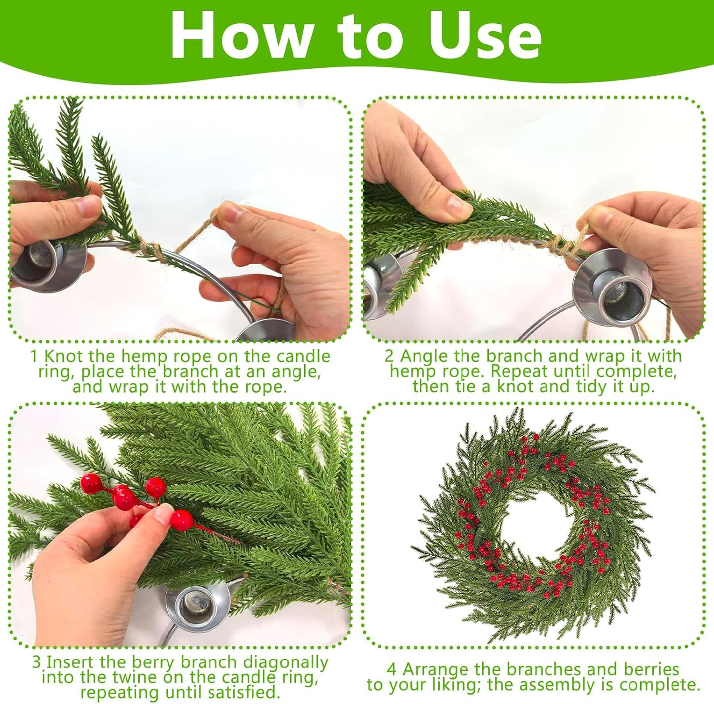 Regine Switzerland Christmas Advent Wreath Ring Set - 5 Candle Holders for Traditional Holiday Decor