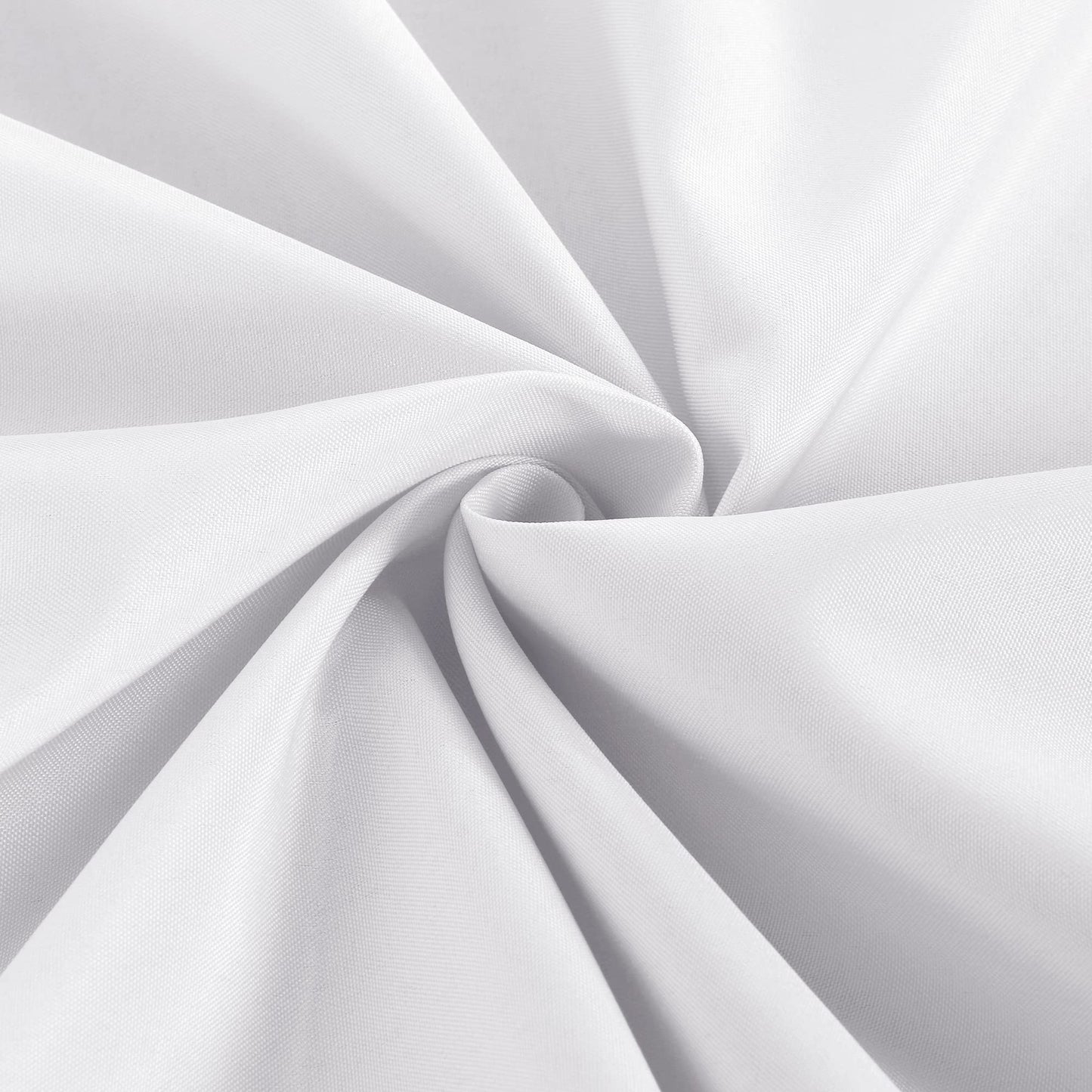 Obstal 2 Pack Table Clothes for 6 Foot Rectangle Tables - Water Resistant Washable Fabric Polyester Rectangle Table Cover Protector for Wedding, Banquet and Trade Shows, 72L x 30W x 30H Inches, White