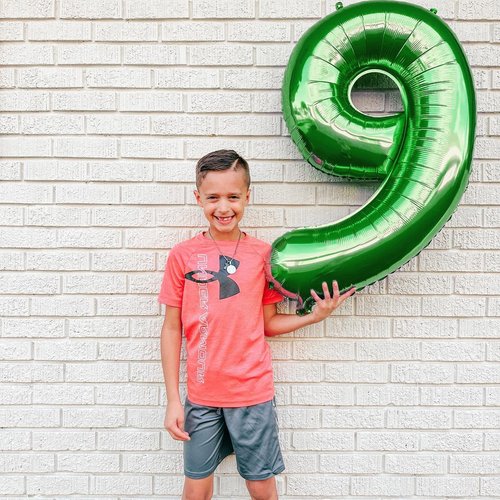 Green 9 Balloon - 40 Inch Giant Number Balloon for 9th Birthday Decorations | Perfect for Boys & Girls