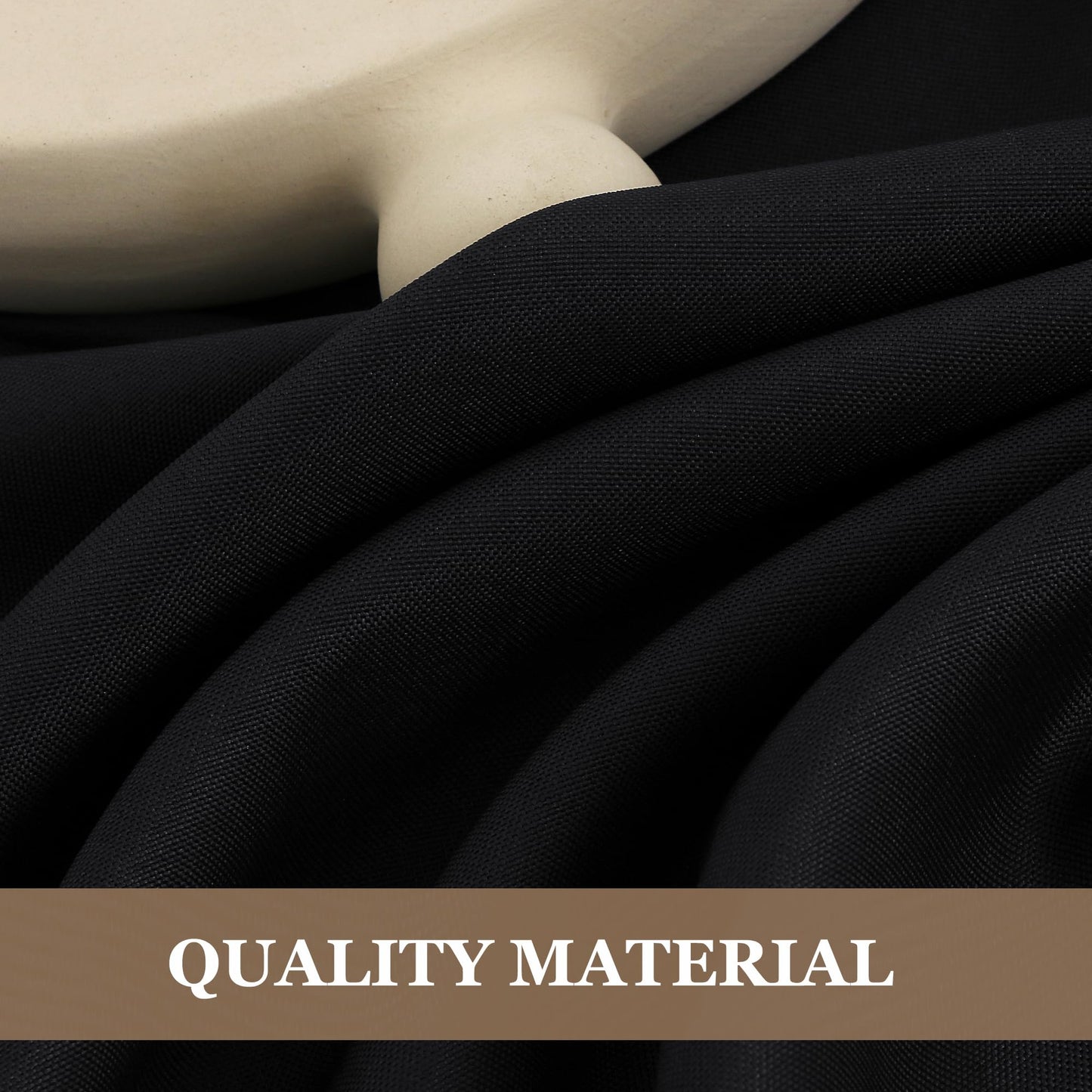 Fitable Black Tableclothes for Rectangle Tables, 6 Pack - 90 x 156 Inch - Reusable and Elegant Tablecloths, Polyester Fabric Table Covers for Wedding, Party, Banquet, Formal Events
