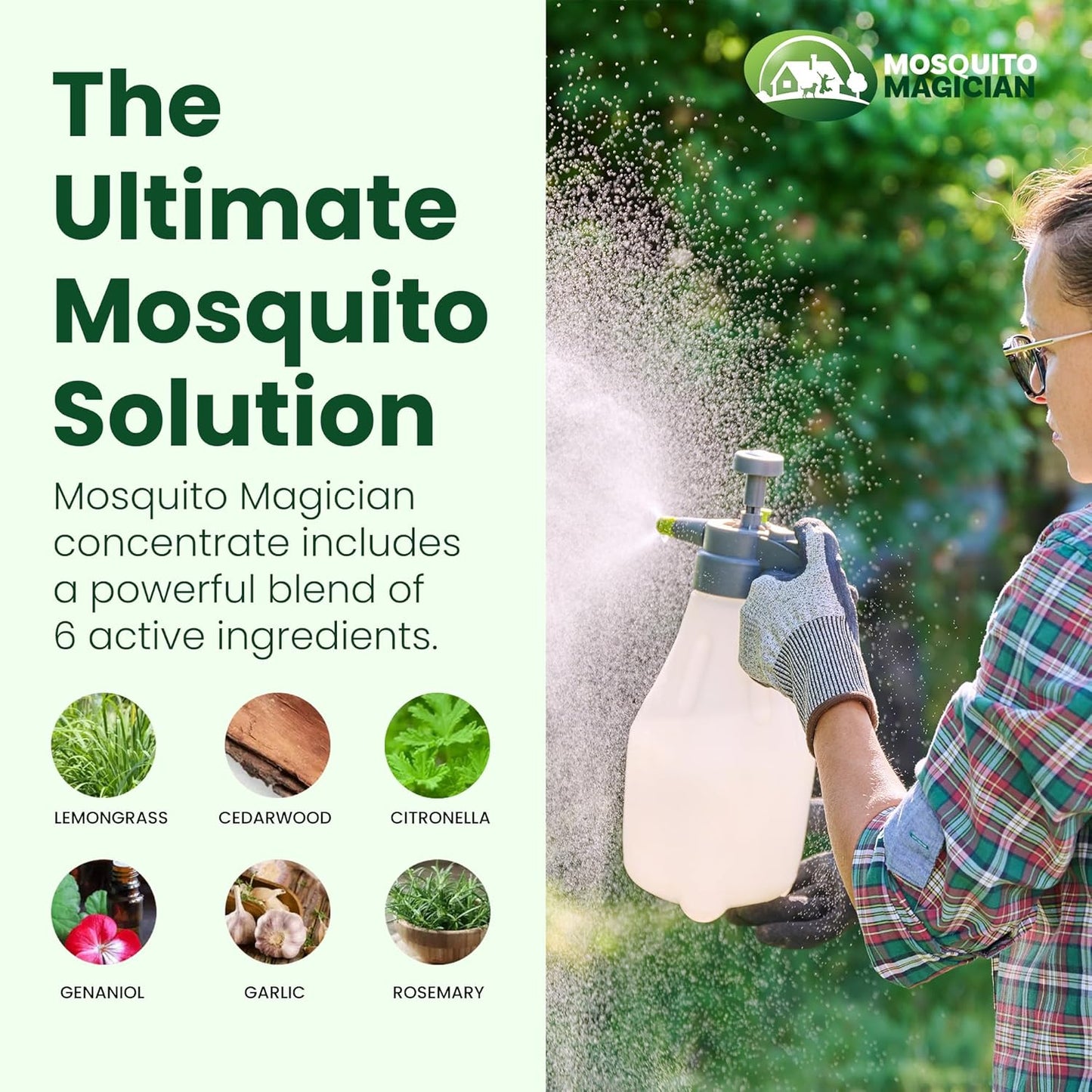 Mosquito Magician Liquid Solution - Effective Mosquito, Flea & Fire Ant Control - Safe for Pets & Lawns, 2 Gallon