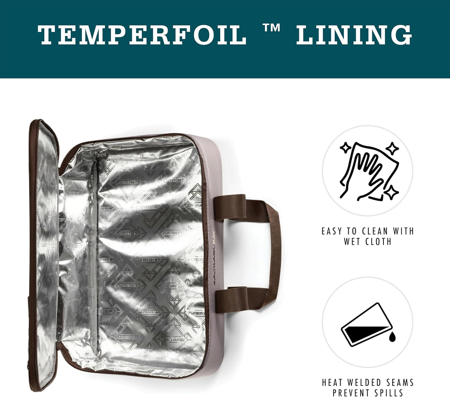 Rachael Ray Insulated Casserole Carrier - Thermal Lasagna Tote for Hot or Cold Food | Fits 9" x 13" Dish, Sea Salt Grey