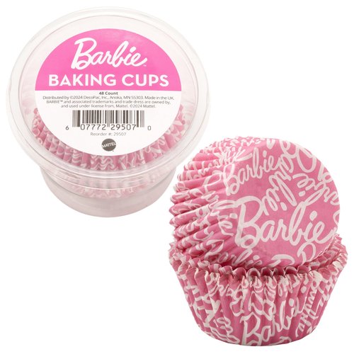 Barbie™ Baking Cups By DecoPac | Pink | 1.8" Cupcake Liners, Greaseproof Paper Cases for Muffins and Cupcakes, Pack of 48