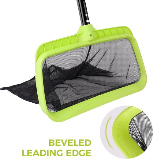 BoxedHome Pool Skimmer Net - Durable Nylon Mesh for Easy Leaf & Debris Cleanup | Reinforced Frame