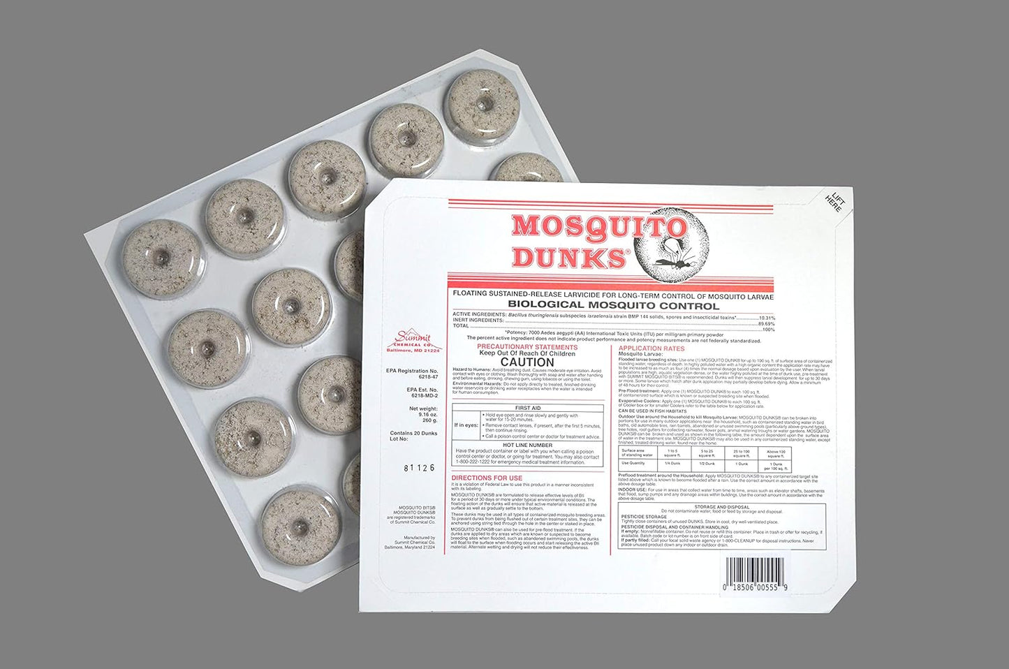 Summit 100 Count Mosquito Dunk - Natural, Eco-Friendly Solution for Mosquito Control