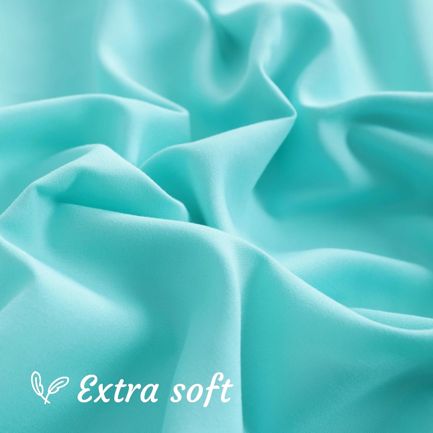 NTBAY Pillow Cases Set of 2 - Soft Brushed Microfiber, Wrinkle & Stain Resistant, Aqua 20x26 Inches