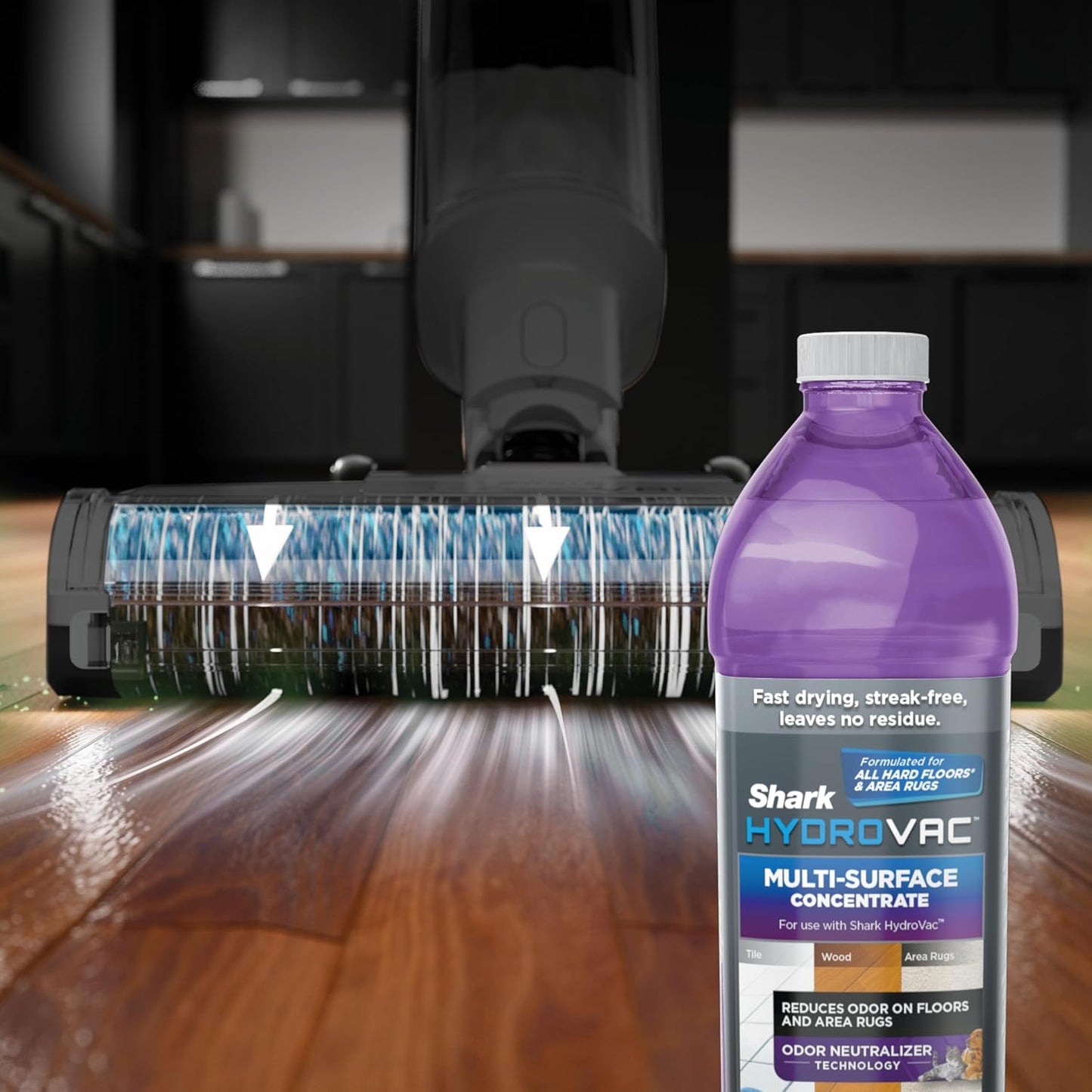 Shark HydroVac MessMaster Wet Dry Vacuum Cleaner - 3-in-1 Multi-Surface Mop with Self-Cleaning System, Navy