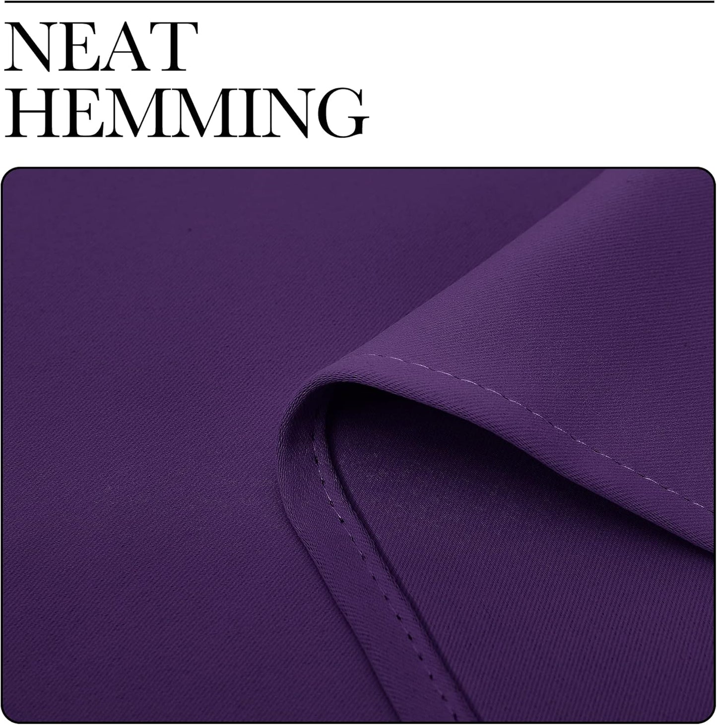 NICETOWN Royal Purple Blackout Curtains - Thermal Insulated Long Drapes for Large Windows | 120" Length, 2 Panels, 55" Wide