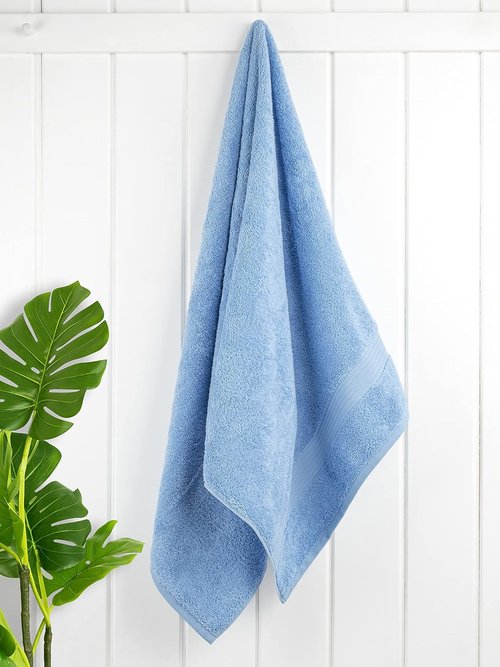Cotton Paradise 4-Piece Turkish Bath Towels Set - Extra Large, Soft & Plush - Sky Blue