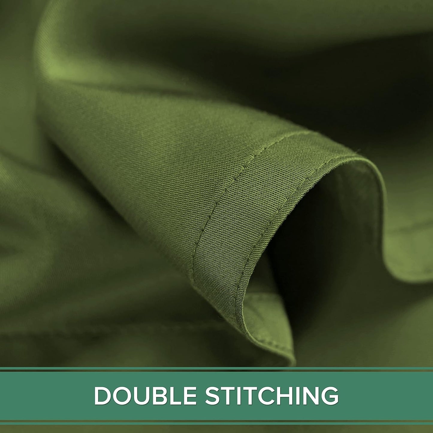 Pure Bamboo Split King Sheets - 100% Organic Viscose Bed Sheet Set, Soft & Cooling, Pesto Color