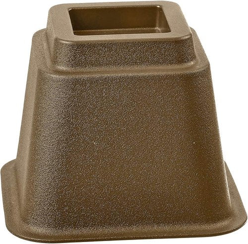HOME IT Adjustable Bed Risers - Heavy Duty Furniture Elevation - 3, 5, or 8 Inch Set of 4 (Brown)