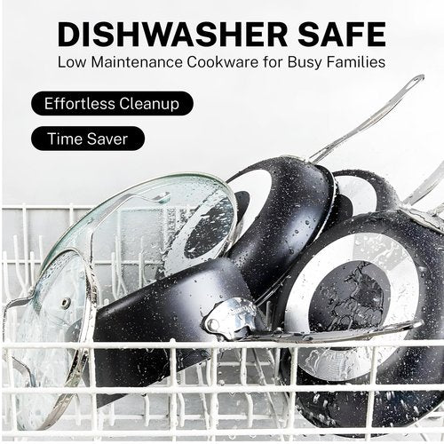 GRANITESTONE 20 Pc Complete Pots and Pans Set Non Stick Cookware Set with Saute Pan, Bakeware, Steamer, Cooking Utensils, Made Without PFOA PFOS, Oven and Dishwasher Safe