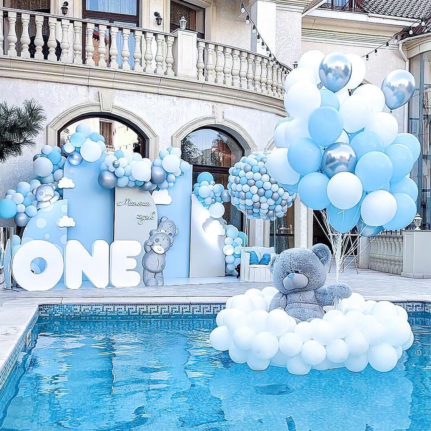 PartyWoo Light Blue Balloons 50pcs 5 Inch Small Mini Baby Pastel Sky Aqua Blue Balloons for Graduation Baby Shower Gender Reveal Weddings Anniversary Birthday Bachelorette Party Decorations Blue-Y4
