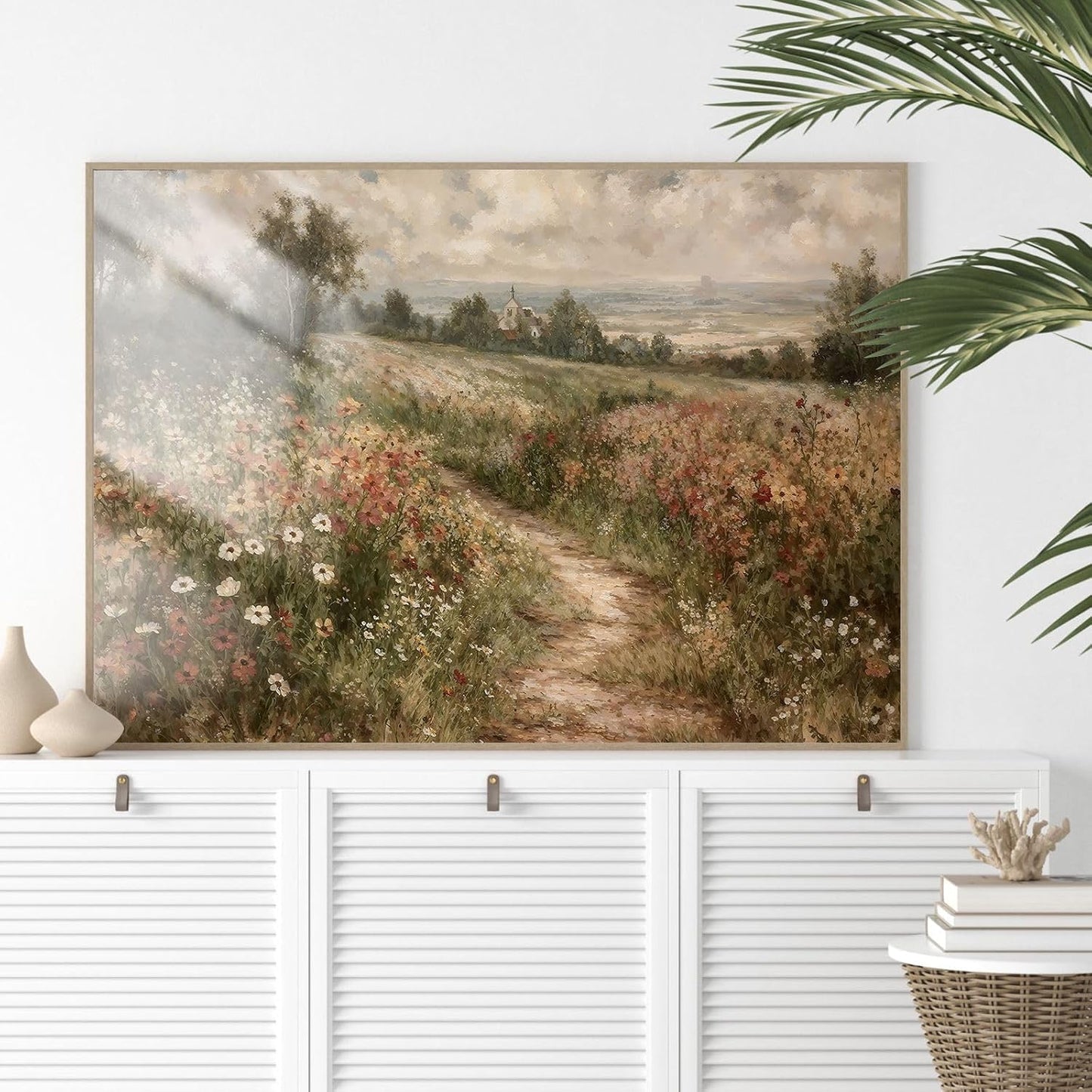 Vintage Wall Art | Rustic Autumn Landscape Canvas Print - 12”x16” Unframed Artwork for Living Room
