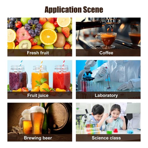 Digital Brix Refractometer GOYOJO Brix Meter Lab Refractometer ±0.5 Brix/1℃ Accuracy, 0-55% Range with ATC for Fruits Juices, Beer, Wine, Coffee &Mor Liquid Sugar Content Test
