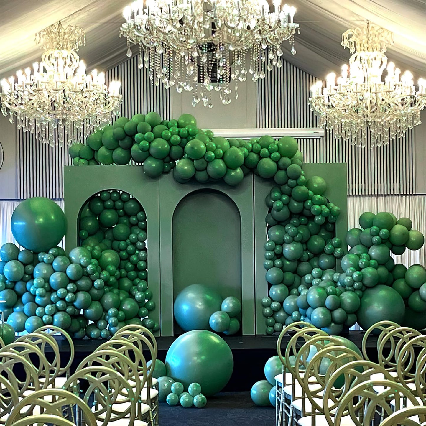 PartyWoo Dark Green Balloons 50 pcs 12 Inch Pearl Hunter Emerald Forest Green Balloons for Baby Shower Graduation Christmas Jungle Safari Birthday Party Decorations Green-Z01