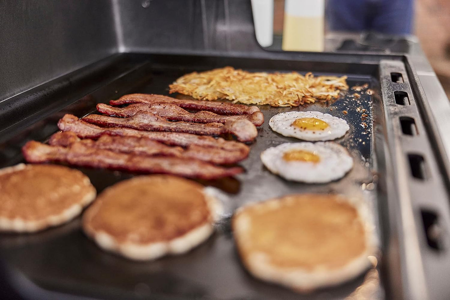 Weber Outdoor Griddle Insert - Rust-Resistant Pre-Seasoned Carbon Steel for Full-Size Gas Grills