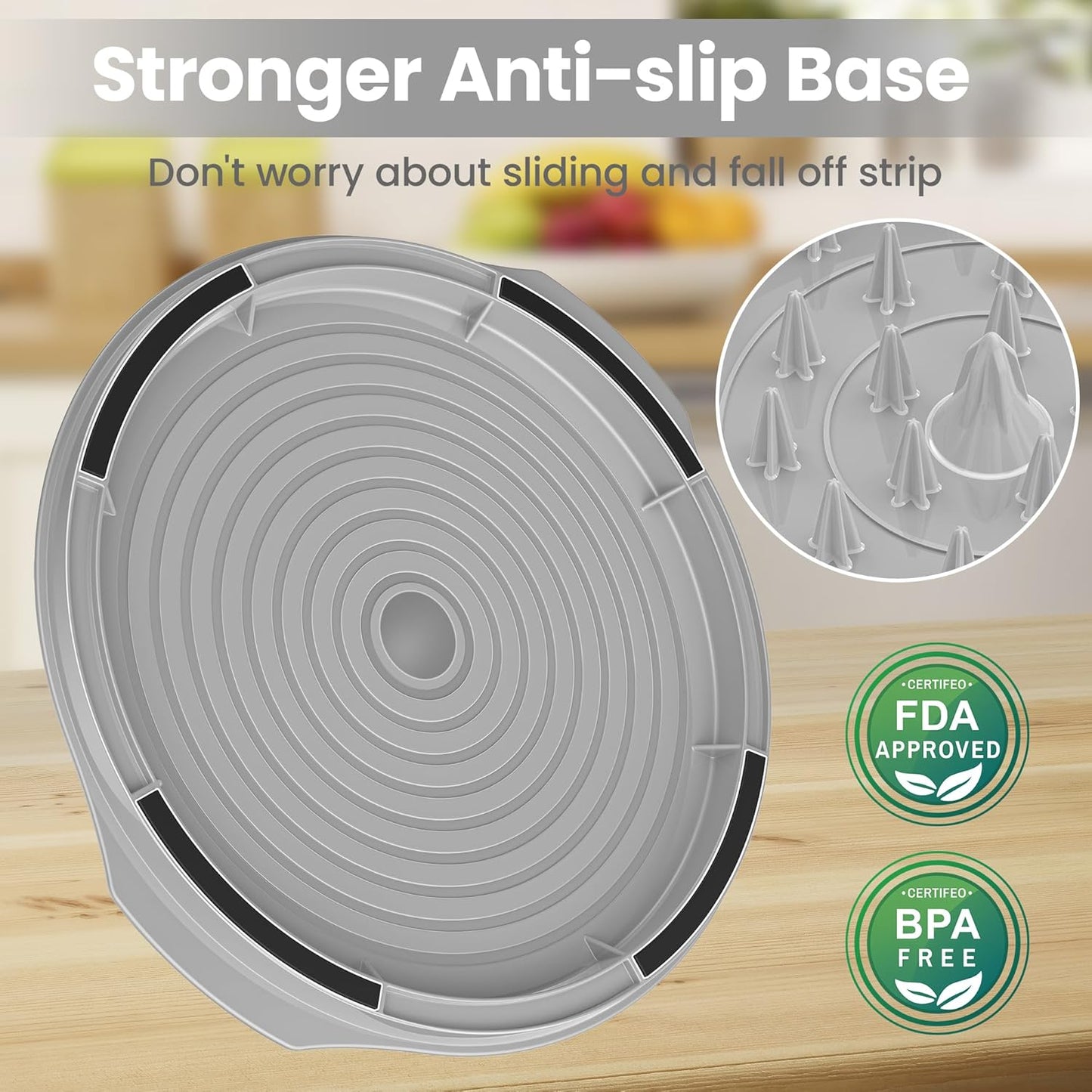 Pro Meat Shredder Tool by Chicken Shredder - Ergonomic 10'' Chicken Breast Grinder, BPA Free, Grey