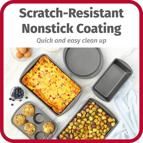 GoodCook Everyday Nonstick Bakeware Set - 5-Piece Durable Gray Baking Essentials