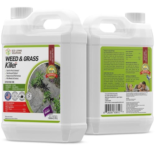 ECO Garden PRO - Organic Vinegar Weed Killer | Safe for Kids & Pets | Effective Against Clover, Moss & Poison Ivy (1 Gallon)