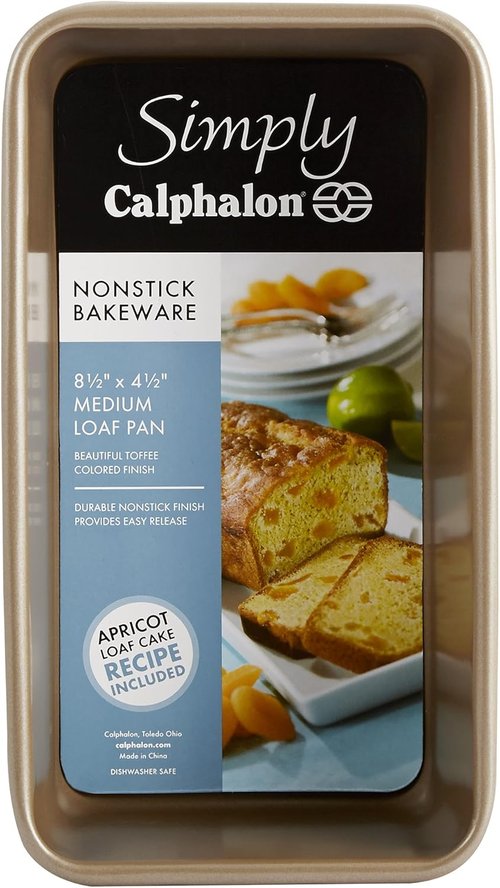 Calphalon Simply Nonstick Bakeware - 4.5 Inch x 8.5 Inch Loaf Pan for Effortless Baking