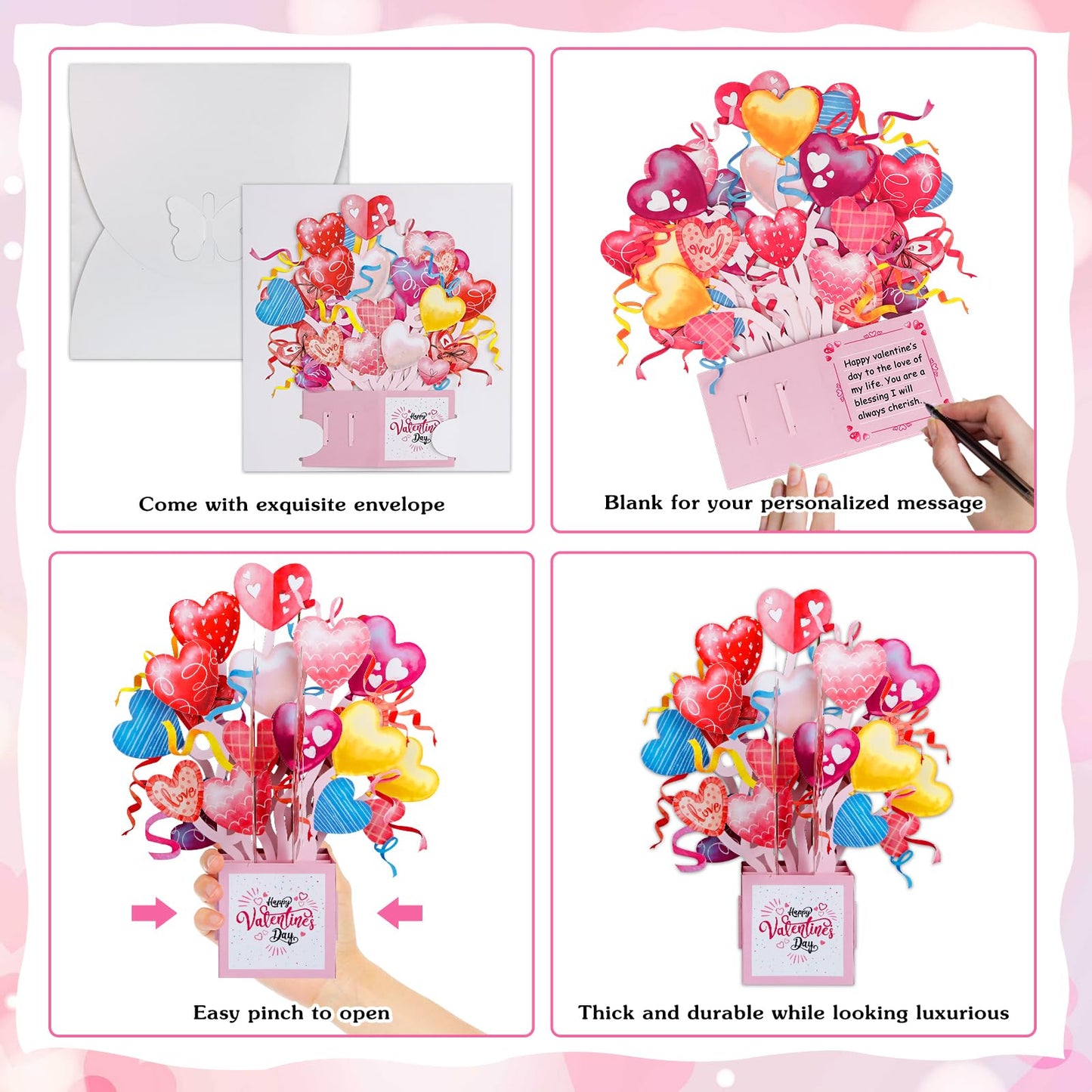 WhatSign Valentines Day Cards Pop Up Valentine Card Love Pop Up Cards Valentine Day Gifts for Her Him Funny Valentines Card with Envelope
