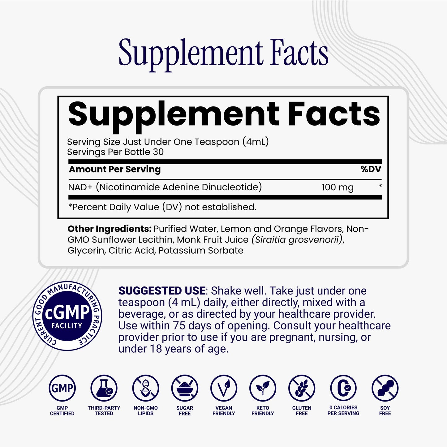 Rho Nutrition Liposomal NAD+ – Liquid Supplement Designed to Help Support Absorption – Active Form of NAD+ Helps Support Normal Cellular Health, Healthy Aging, Energy Metabolism and Overall Vitality