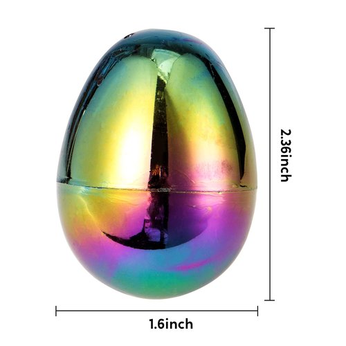 JOYIN 2.3'' Easter Eggs, 24 Pcs Plastic Eggs Metal Color for Filling Specific Treats, Colorful Easter Theme Party Favor, Classroom Prize Supplies
