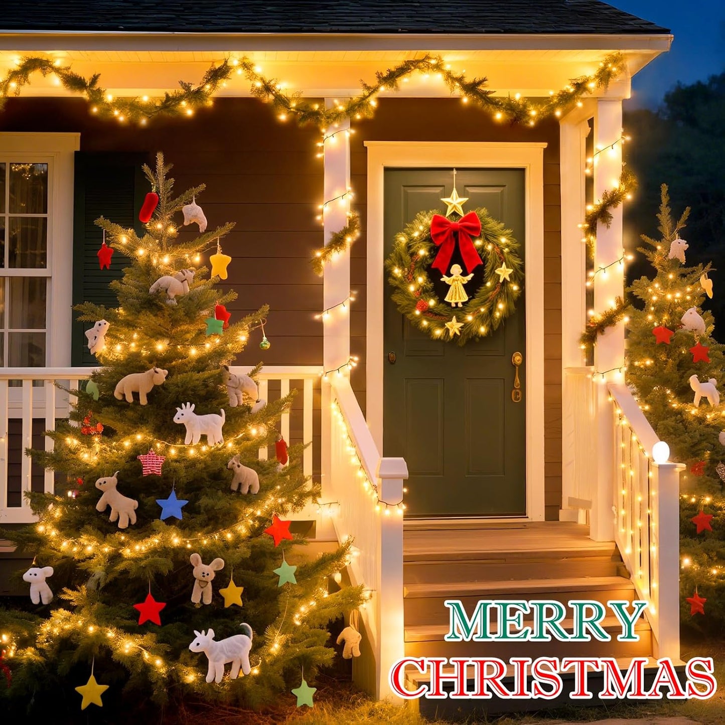 Minetom LED Christmas Lights - 39 FT Warm White Mini String Lights with Remote & USB Power Adapter | Perfect for Holiday Decor