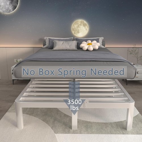 ITIMIDI Queen Bed Frame - 12 Inch Metal Platform Design, No Box Spring Needed, Easy Assembly, Heavy Duty