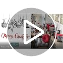 Christmas Decorative Rectangular Throw Pillow - Snowflakes & Reindeer, Grey & White