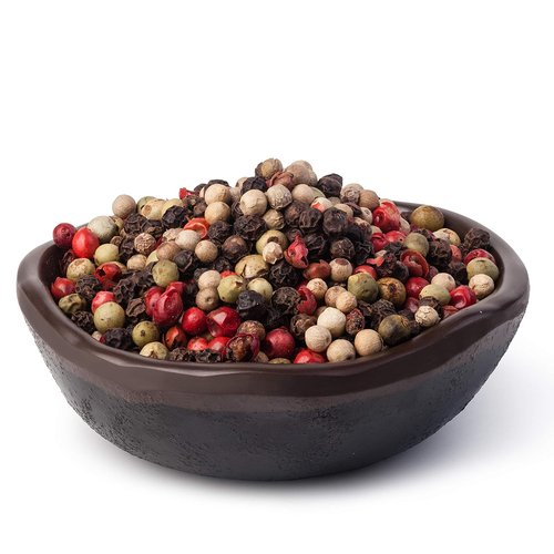 Cerez Pazari Rainbow Peppercorn Blend - Whole Black, Pink, Green & White Peppercorns | 7oz Resealable Bag